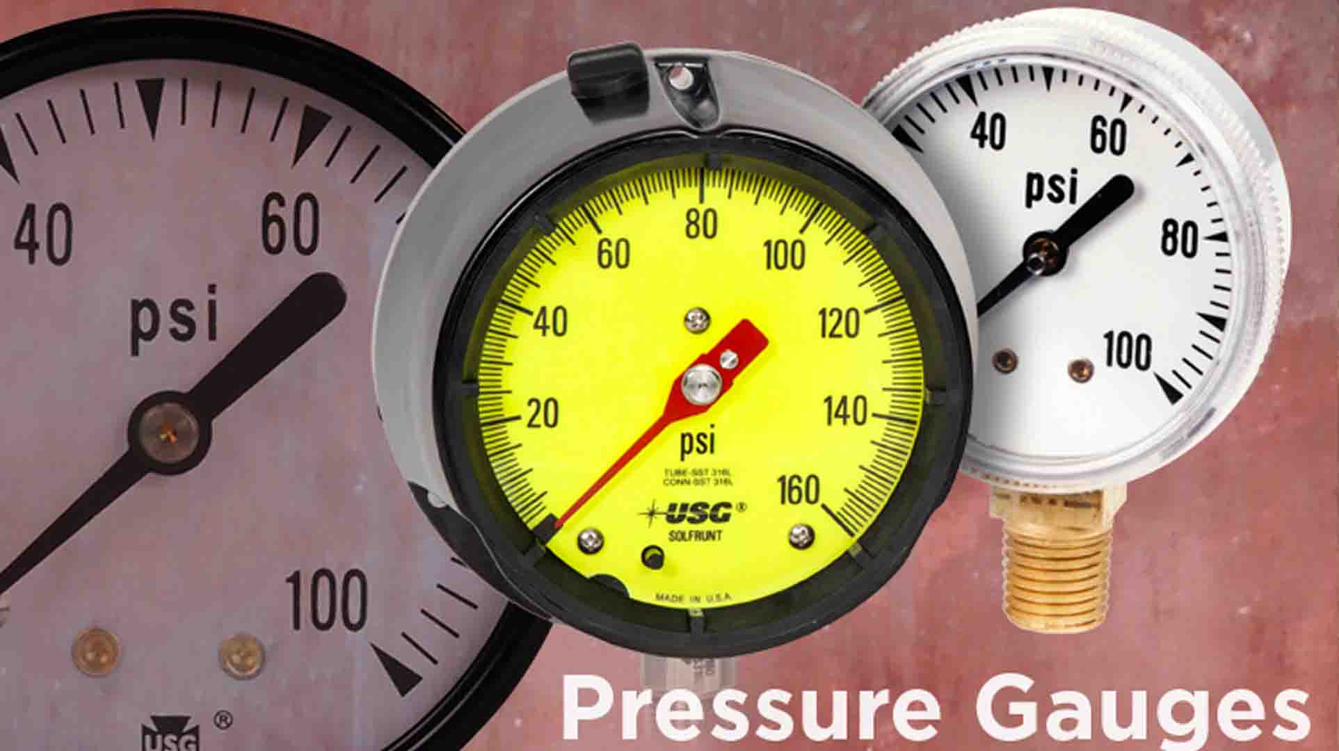 گیج فشار برند اشکرافت (ASHCROFT) 0-5000 پی اس آی صفحه 16 سانتی متر