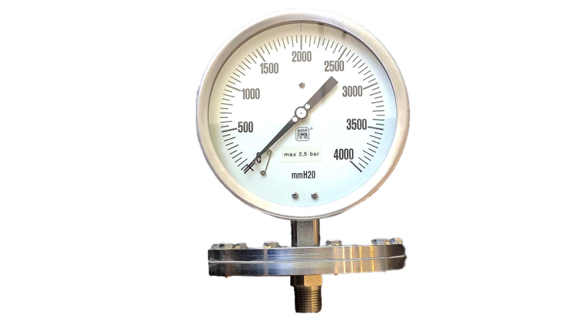 گیج فشار برند نووا فیما (NUOVA FIMA) 0-16 بار صفحه 10 سانتی متر (BACK CONNECTION)