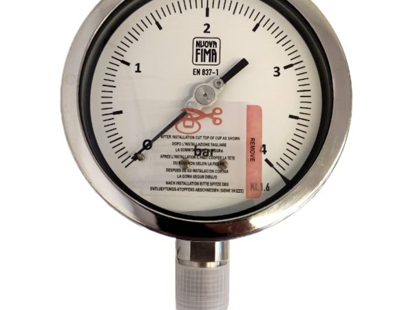گیج فشار نووا فیما 4-0 بار صفحه 10 سانتی متر در فروشگاه تجهیزات ابزار دقیق فارس کنترل