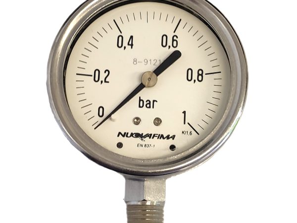 گیج فشار نووا فیما 1-0 بار صفحه 6 سانتی متر در فروشگاه تجهیزات ابزار دقیق فارس کنترل