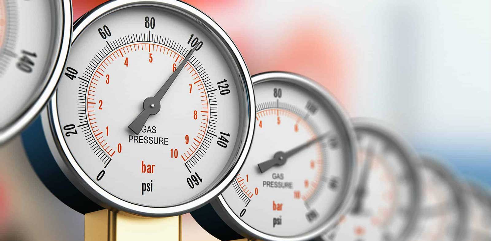 گیج فشار خشک گاز با صفحه مدرج bar و psi برای تابلوی بدون لرزش، نه خط لرزان