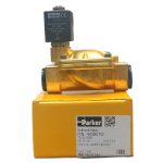 شیر برقی برنجی پارکر (PARKER) مدل 7322BCN00 سایز 3/4 اینچ بوبین 220V
